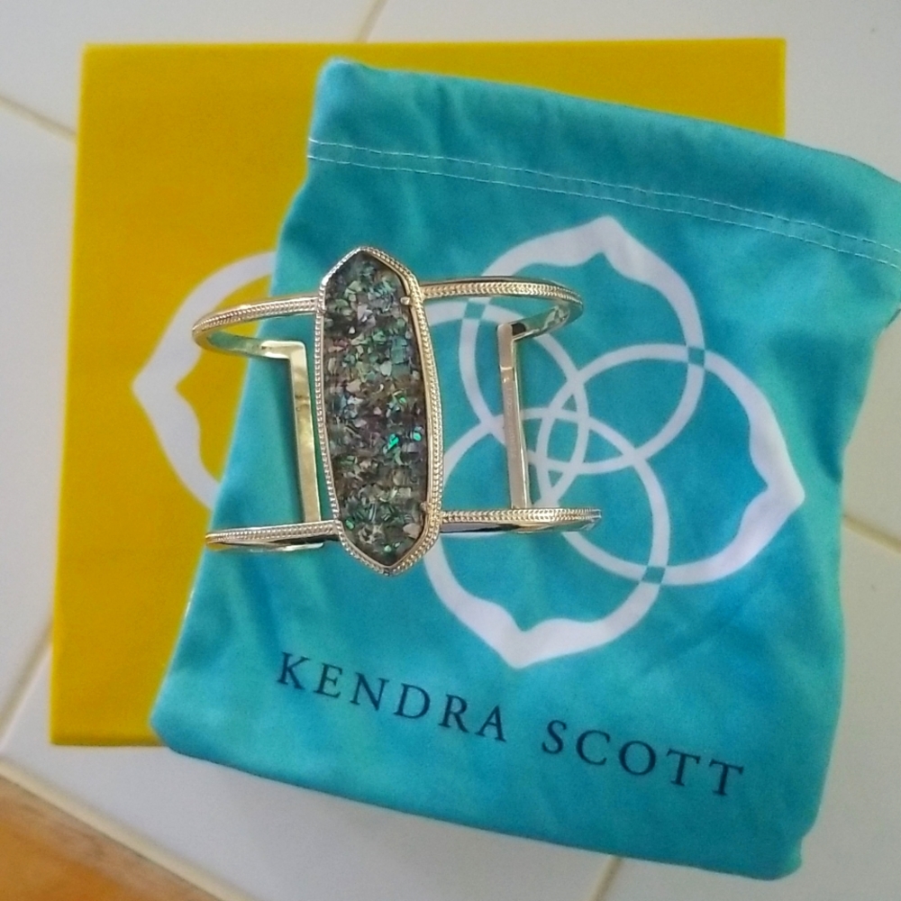 Kendra Scott abalone cuff bracelet (Rare, retired piece)